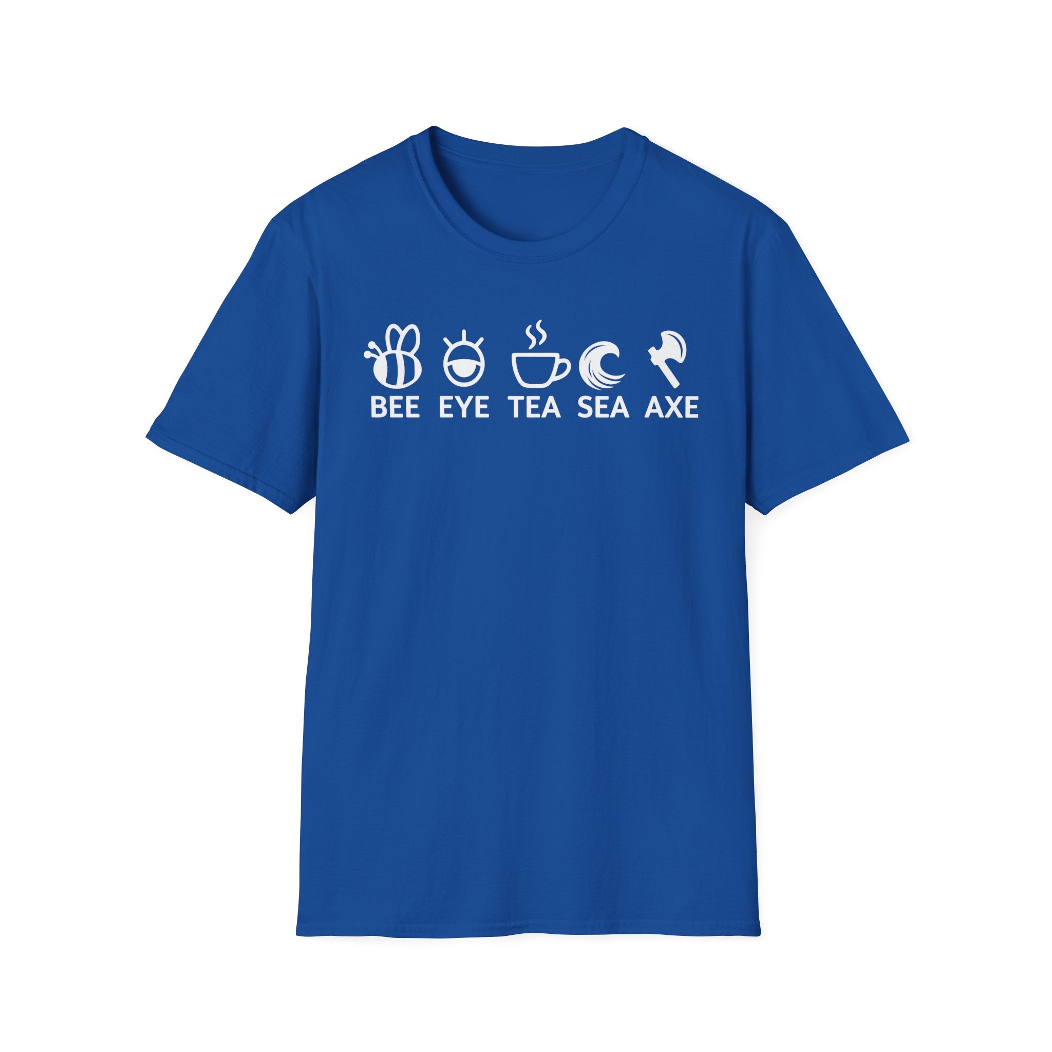 Bee Eye Tea Sea Axe T-Shirt — Funny Visual Pun Graphic Tee