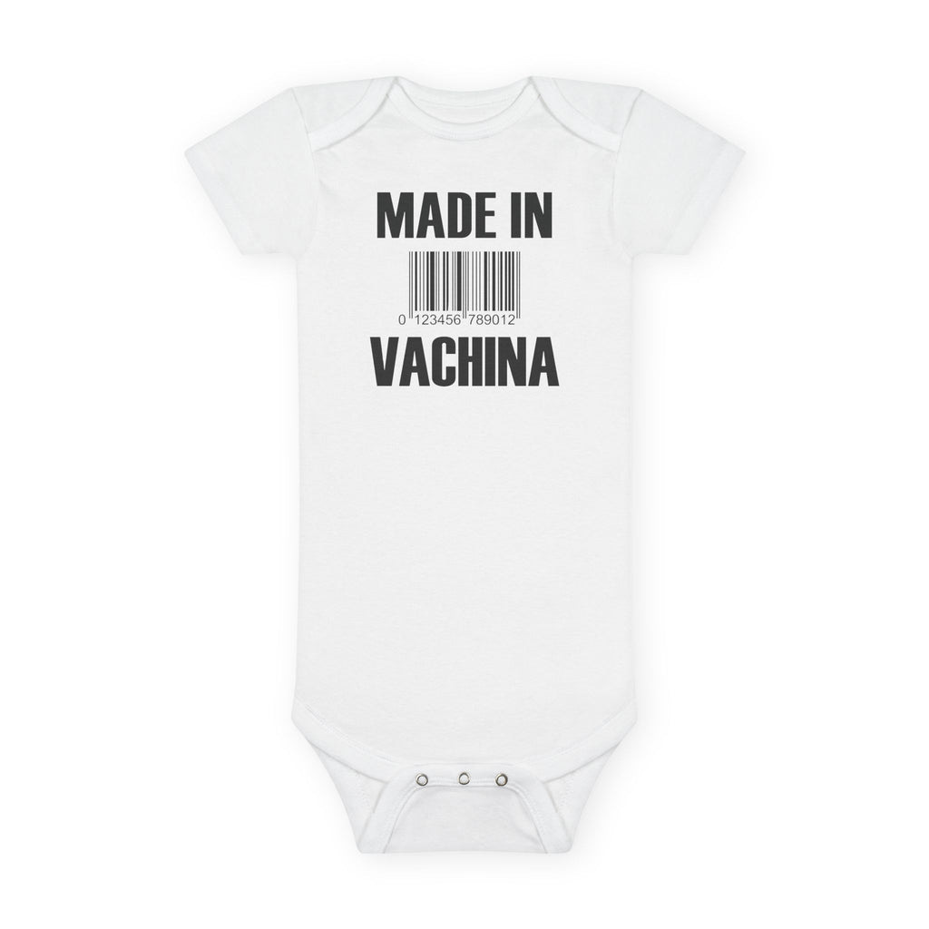 Funny Baby Onesie - Made In Vachina Bodysuit | Hilarious Infant Clothes Pun