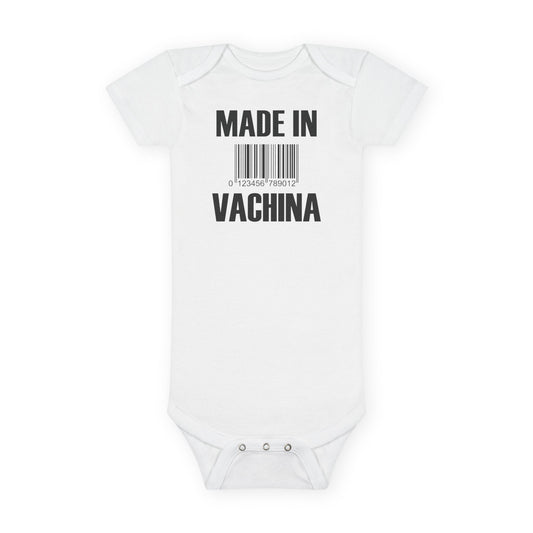 Funny Baby Onesie - Made In Vachina Bodysuit | Hilarious Infant Clothes Pun