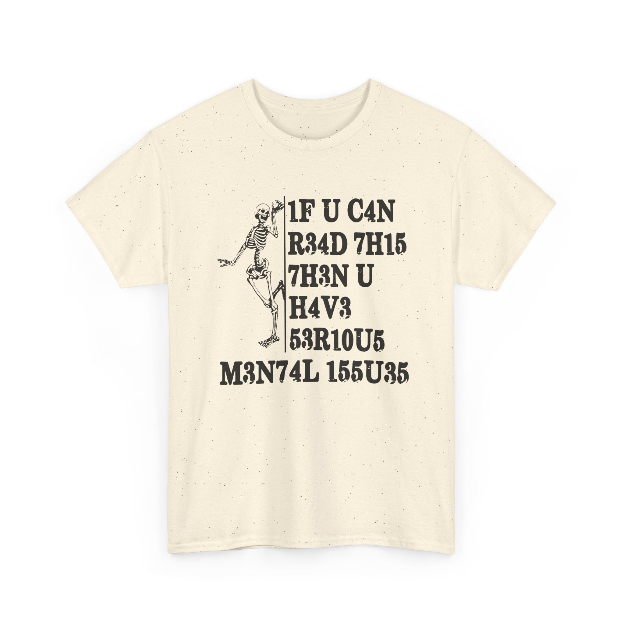 Funny Skeleton Graphic Tee - If You Can Read This Unisex T-Shirt | Edgy Dark Humor Shirt