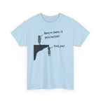 Ironic Motivational Tee - Hang In There It Gets Better Stickman Unisex T-Shirt