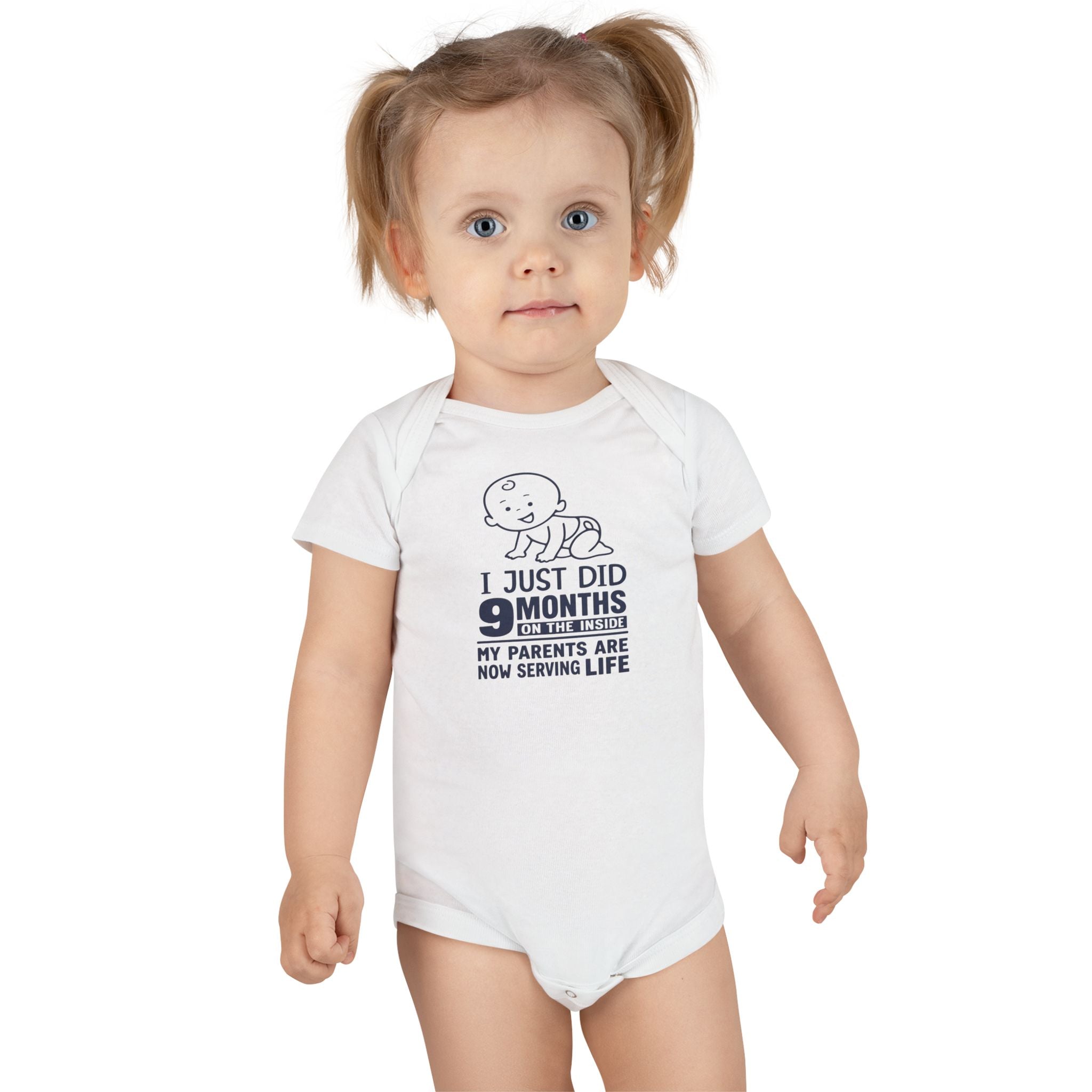 Funny Baby Onesie - I Just Did 9 Months On The Inside Bodysuit | Hilarious Infant Clothes