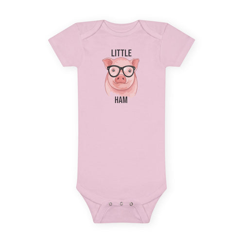 Cute Pig Baby Onesie - Little Ham Bodysuit | Funny Infant Animal Clothes Pun