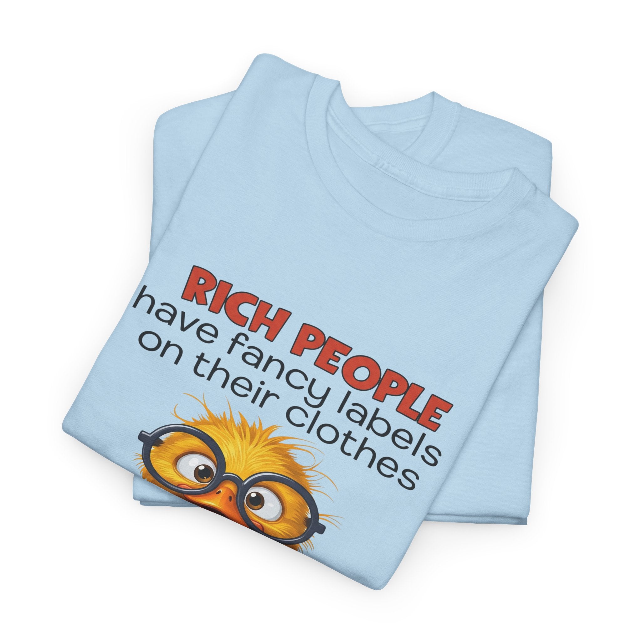 Funny Dog Lover Graphic Tee - Rich People Fancy Labels Happy People Dog Hair Unisex T-Shirt