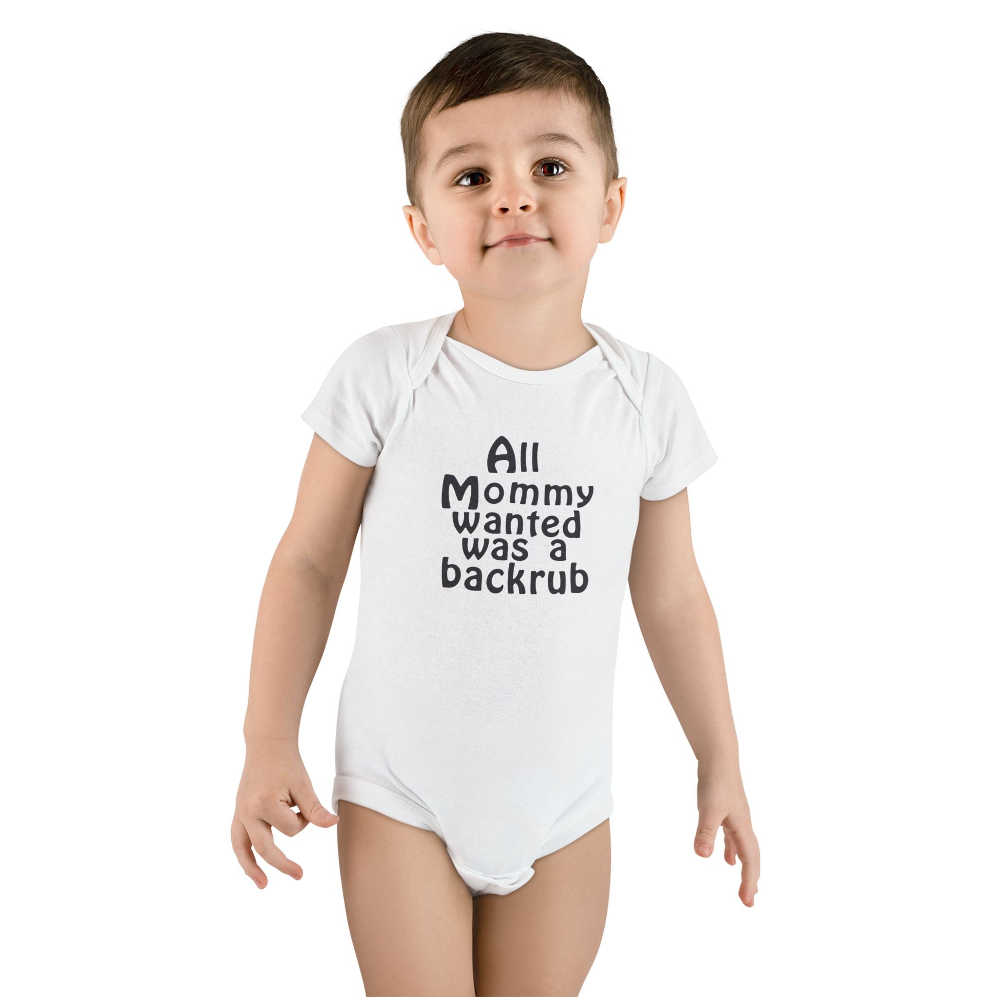 Funny Baby Onesie - All Mommy Wanted Was A Backrub Bodysuit | Hilarious Infant Clothes