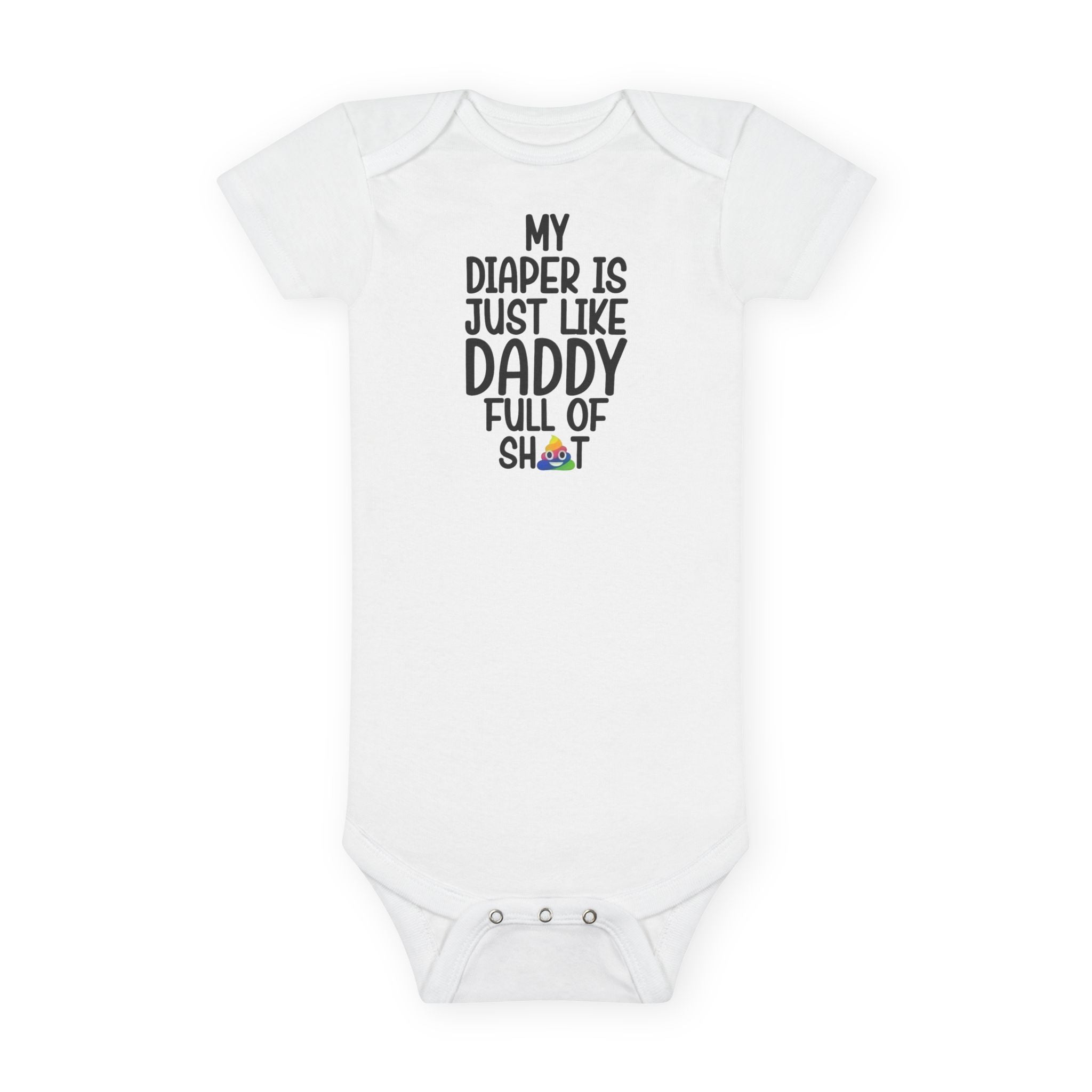 Funny Baby Onesie - My Diaper Is Just Like Daddy Bodysuit | Hilarious Infant Clothes