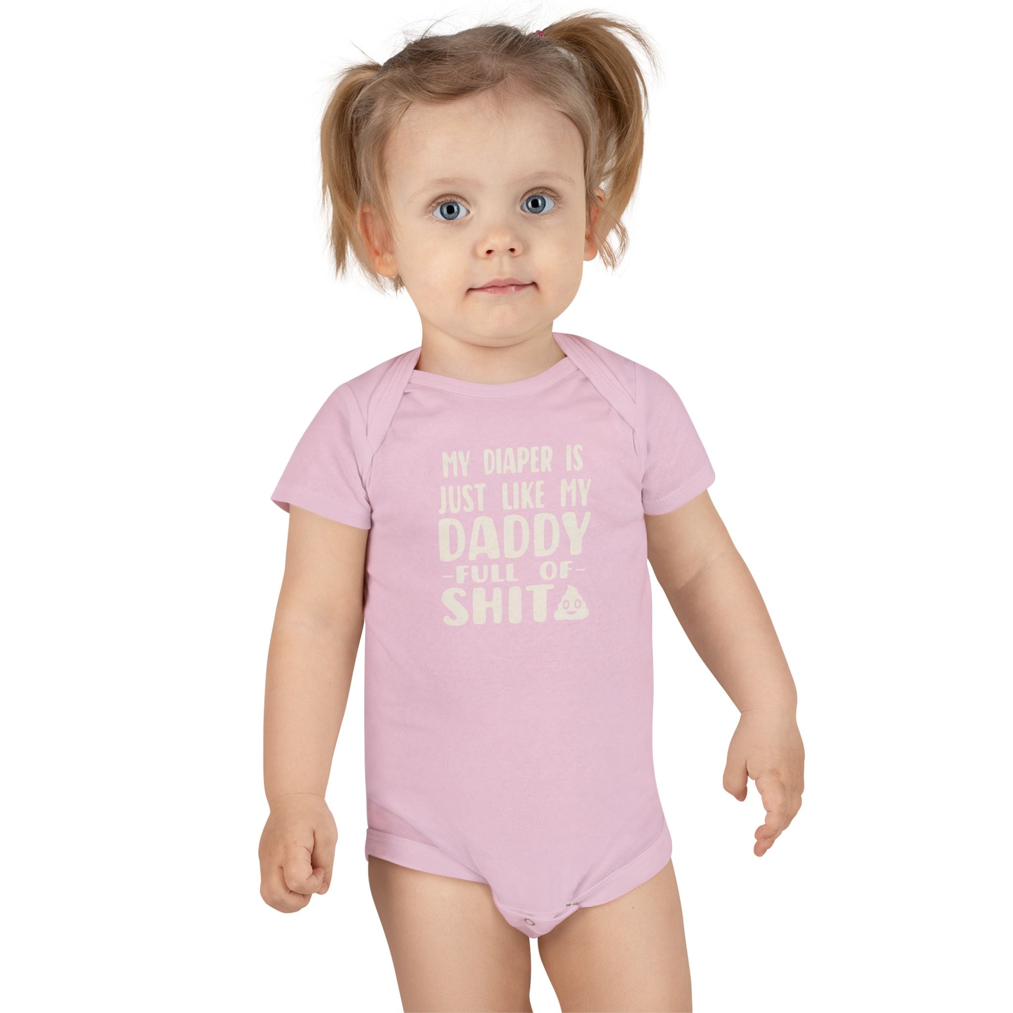 Funny Baby Onesie - My Diaper Is Just Like My Daddy Bodysuit | Hilarious Infant Clothes