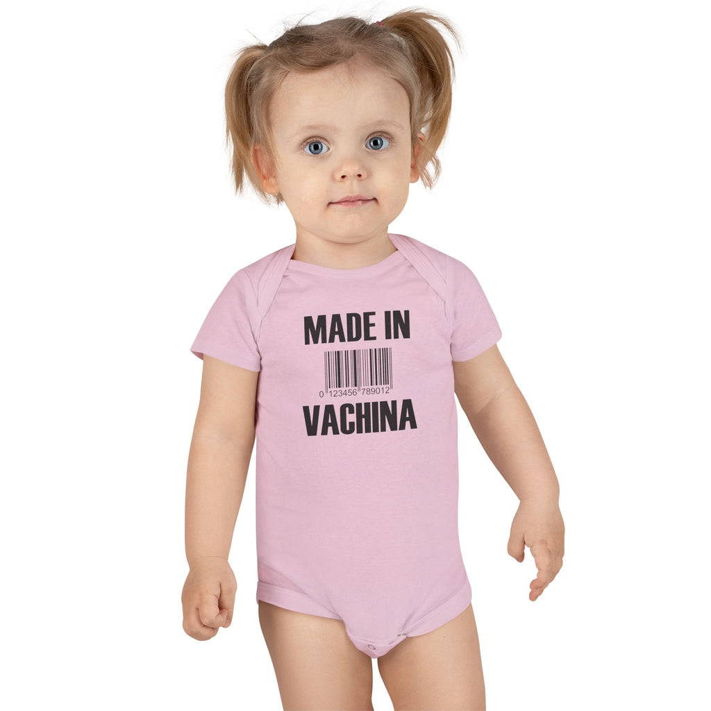 Funny Baby Onesie - Made In Vachina Bodysuit | Hilarious Infant Clothes Pun