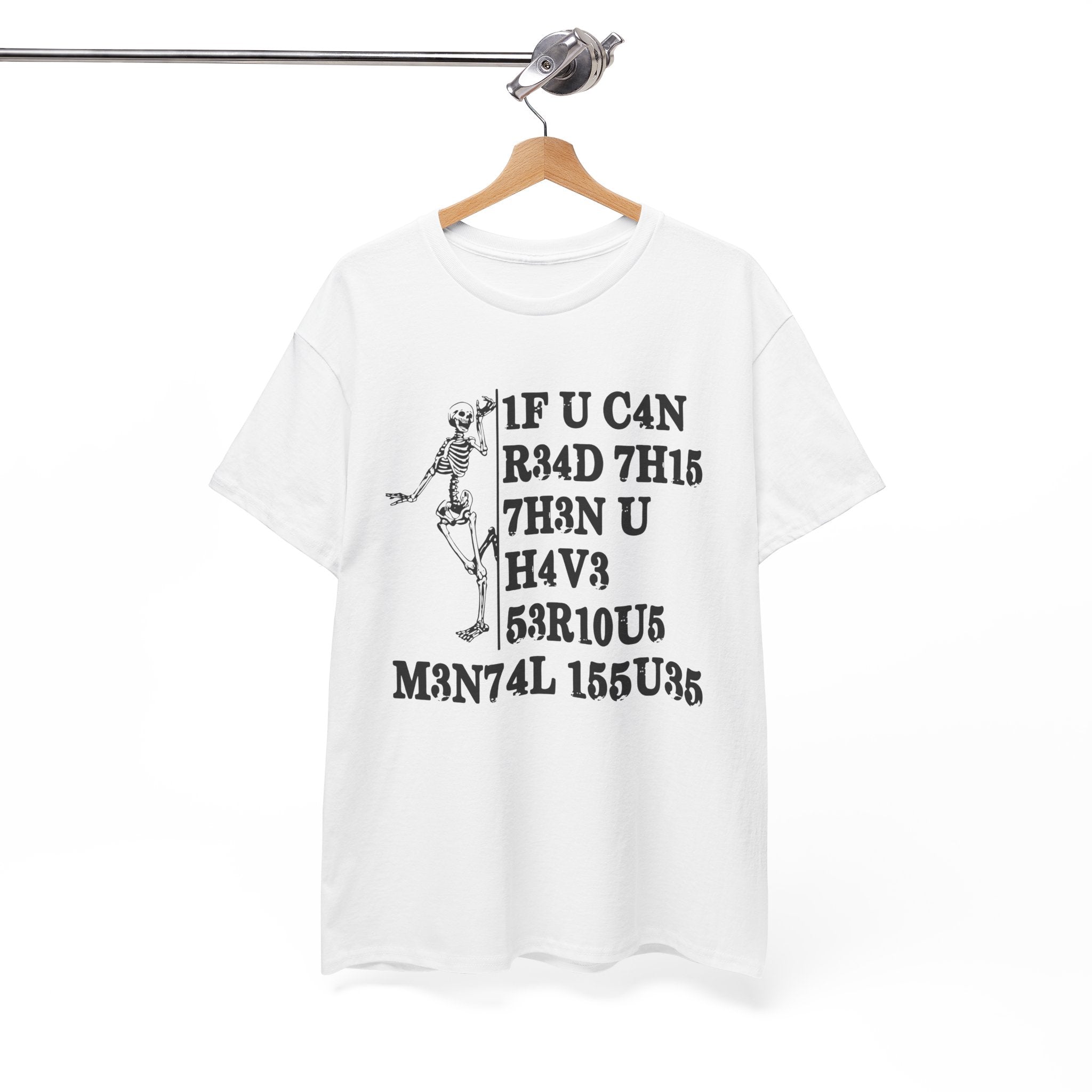 Funny Skeleton Graphic Tee - If You Can Read This Unisex T-Shirt | Edgy Dark Humor Shirt