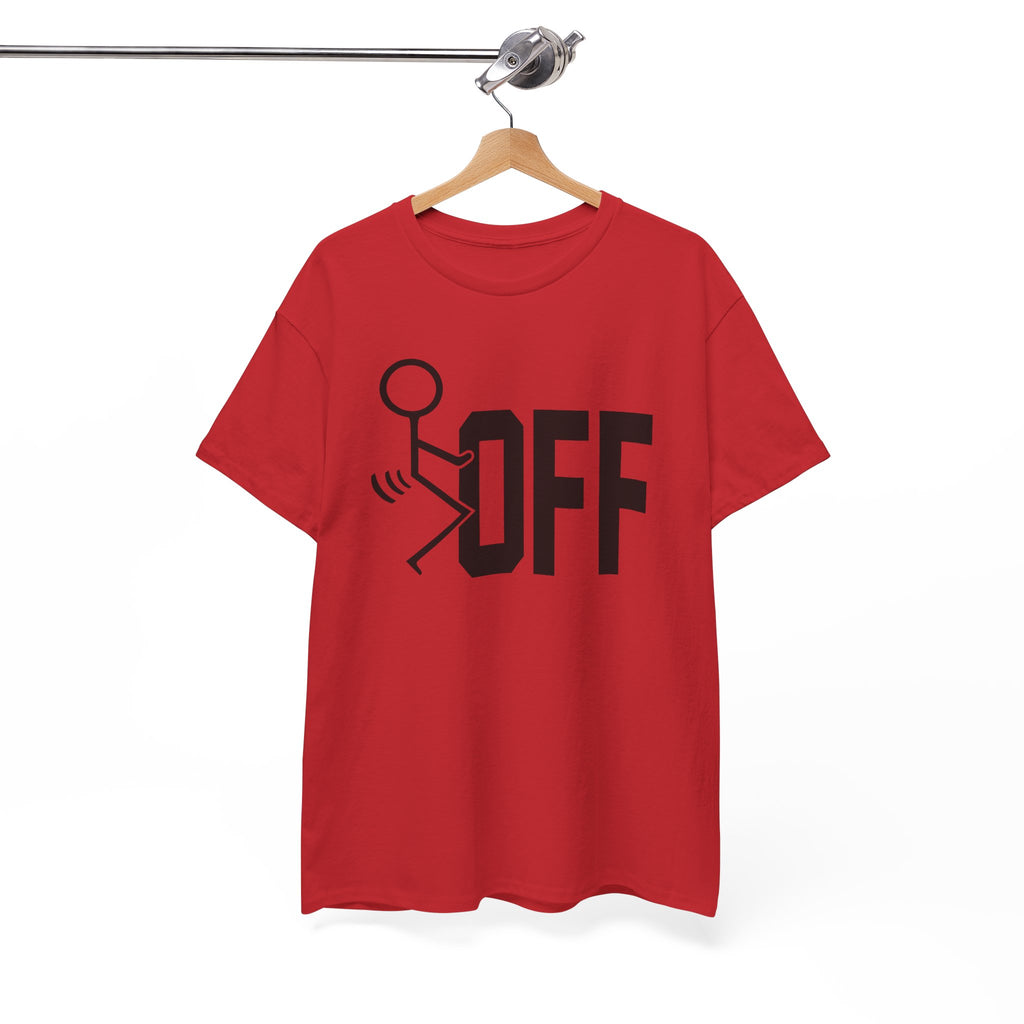Funny Sarcastic Stickman Tee - Fuck Off Unisex T-Shirt | Minimalist Slogan Shirt