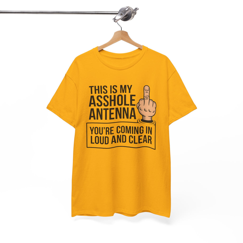 Funny Sarcastic Tee - This Is My Asshole Antenna Unisex T-Shirt | Edgy Graphic Shirt
