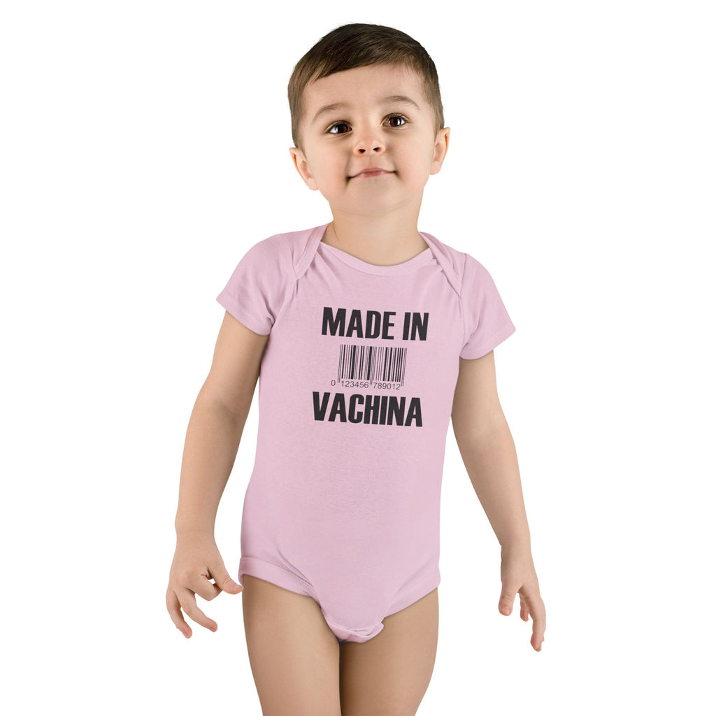 Funny Baby Onesie - Made In Vachina Bodysuit | Hilarious Infant Clothes Pun