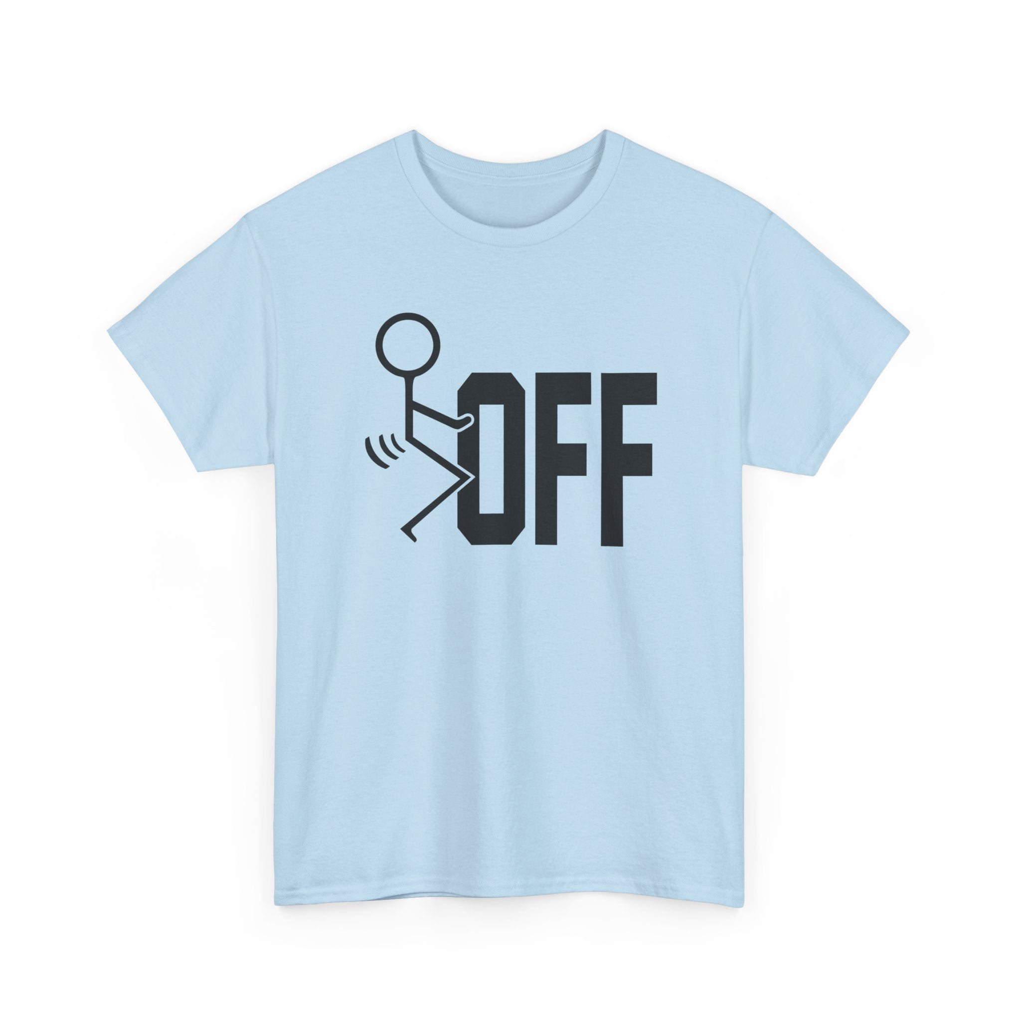 Funny Sarcastic Stickman Tee - Fuck Off Unisex T-Shirt | Minimalist Slogan Shirt