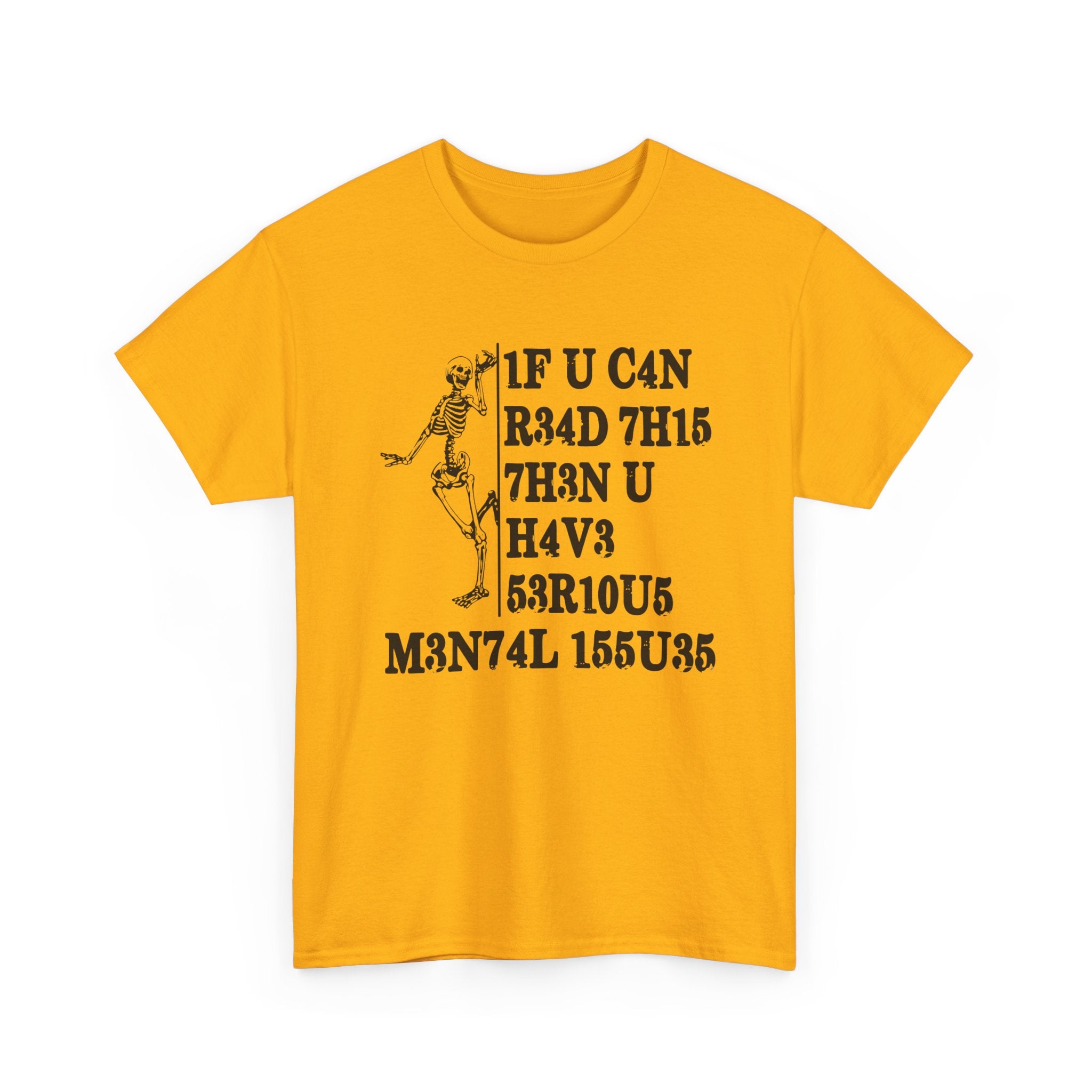 Funny Skeleton Graphic Tee - If You Can Read This Unisex T-Shirt | Edgy Dark Humor Shirt