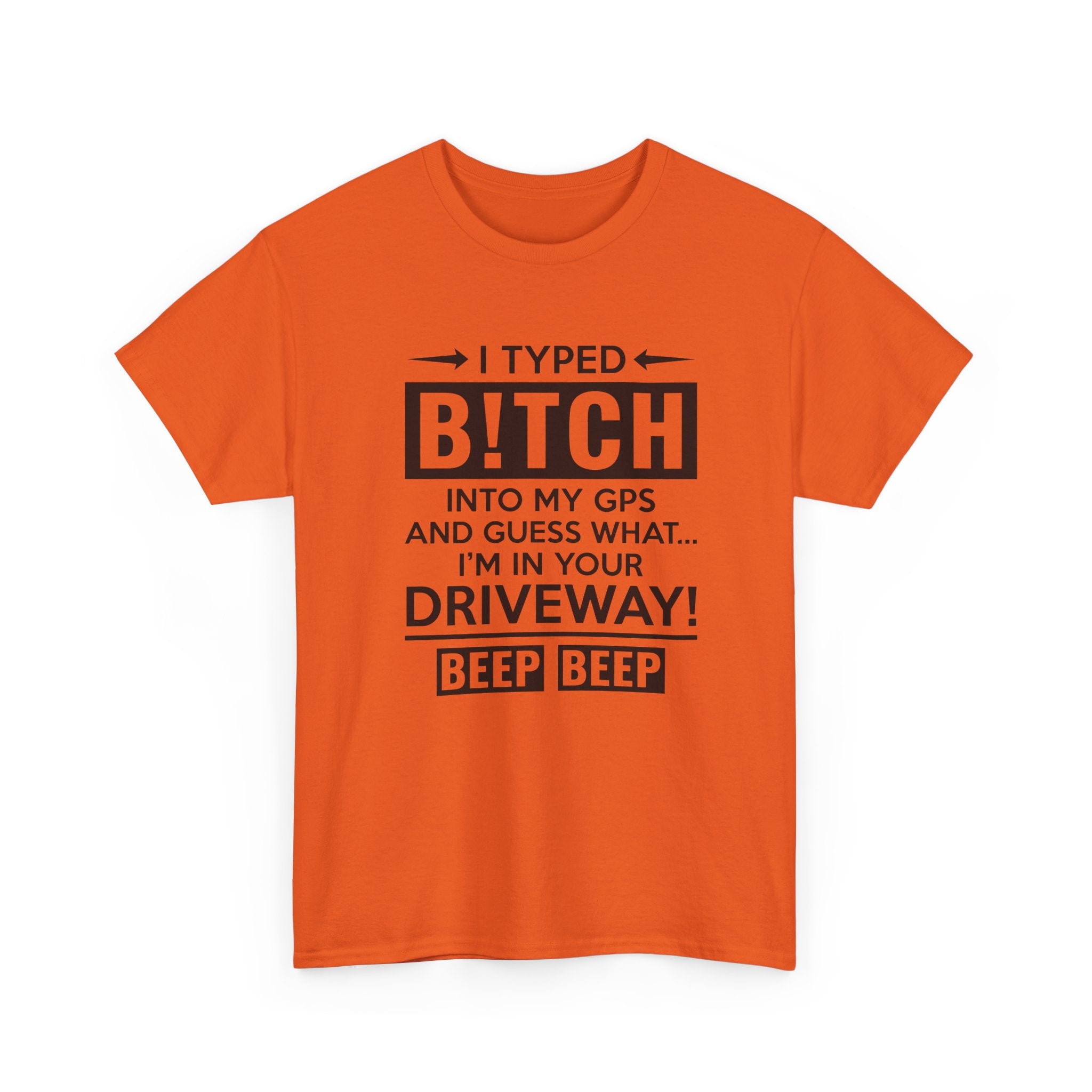 Funny Sarcastic Tee - I Typed Bitch Into My GPS Unisex T-Shirt | Petty Best Friend Shirt