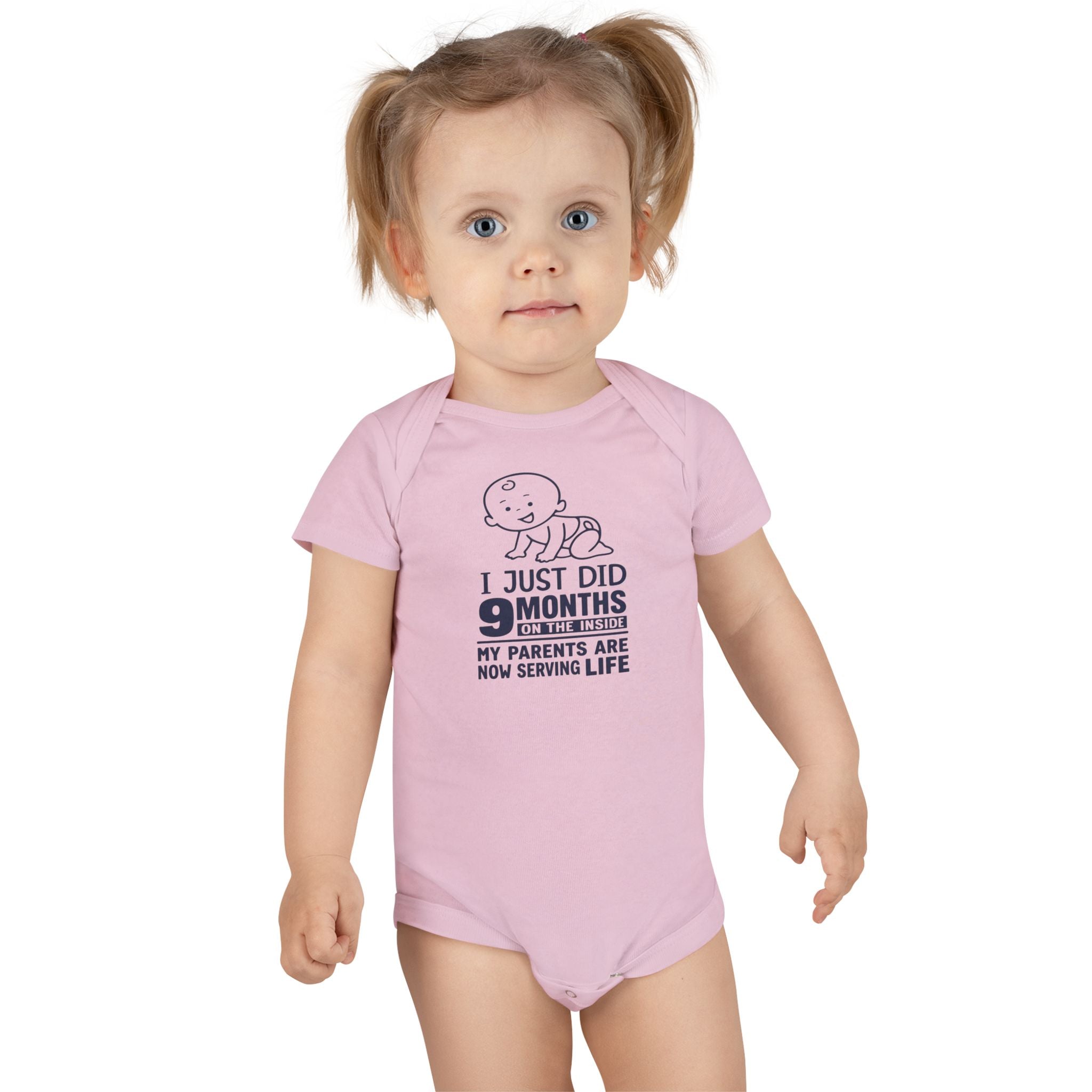 Funny Baby Onesie - I Just Did 9 Months On The Inside Bodysuit | Hilarious Infant Clothes
