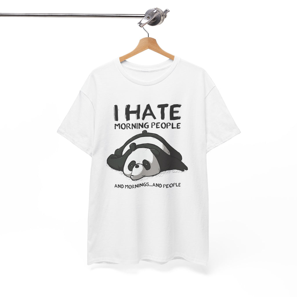 Funny Panda Graphic Tee - I Hate Morning People And Mornings Unisex T-Shirt