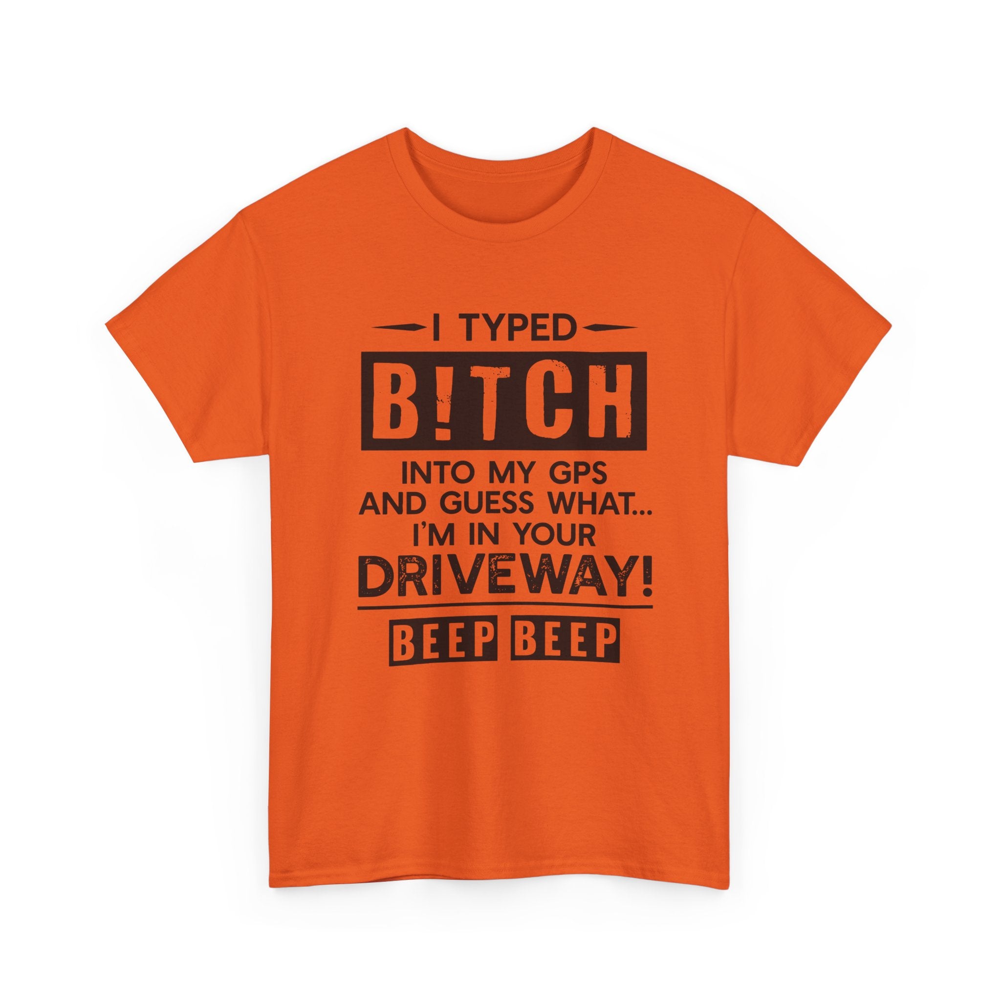 Funny Sarcastic Tee - I Typed Bitch Into My GPS Unisex T-Shirt | Petty Best Friend Shirt