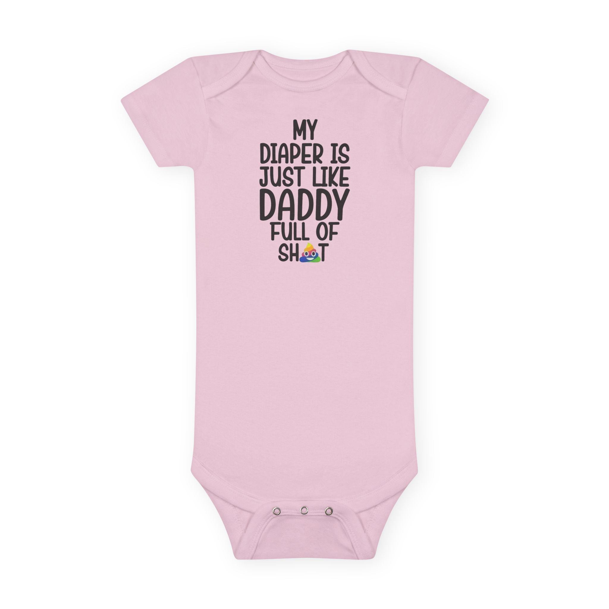 Funny Baby Onesie - My Diaper Is Just Like Daddy Bodysuit | Hilarious Infant Clothes