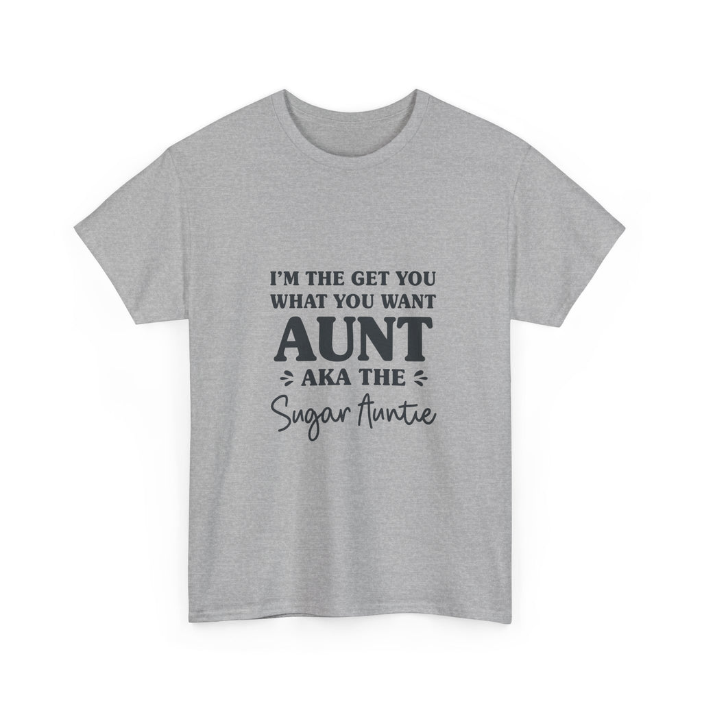 Funny Aunt Graphic Tee - Sugar Auntie Spoil Niece Nephew Unisex T-Shirt