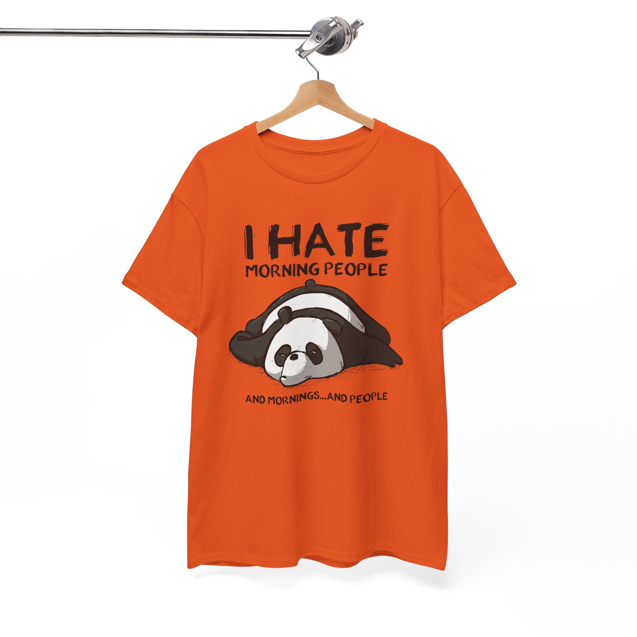 Funny Panda Graphic Tee - I Hate Morning People And Mornings Unisex T-Shirt