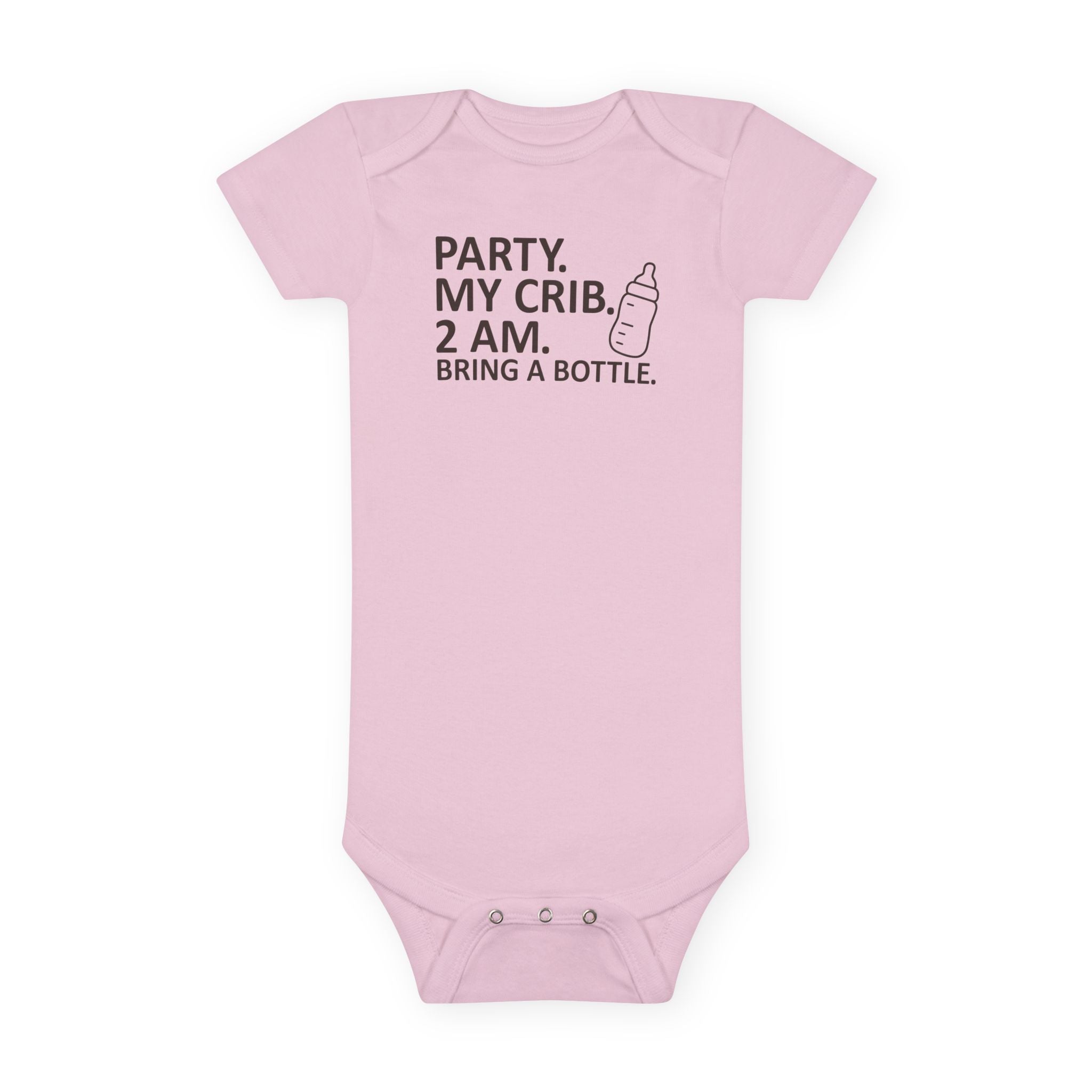 Funny Baby Onesie - Party My Crib 2 AM Bring A Bottle Bodysuit | Cute Infant Clothes