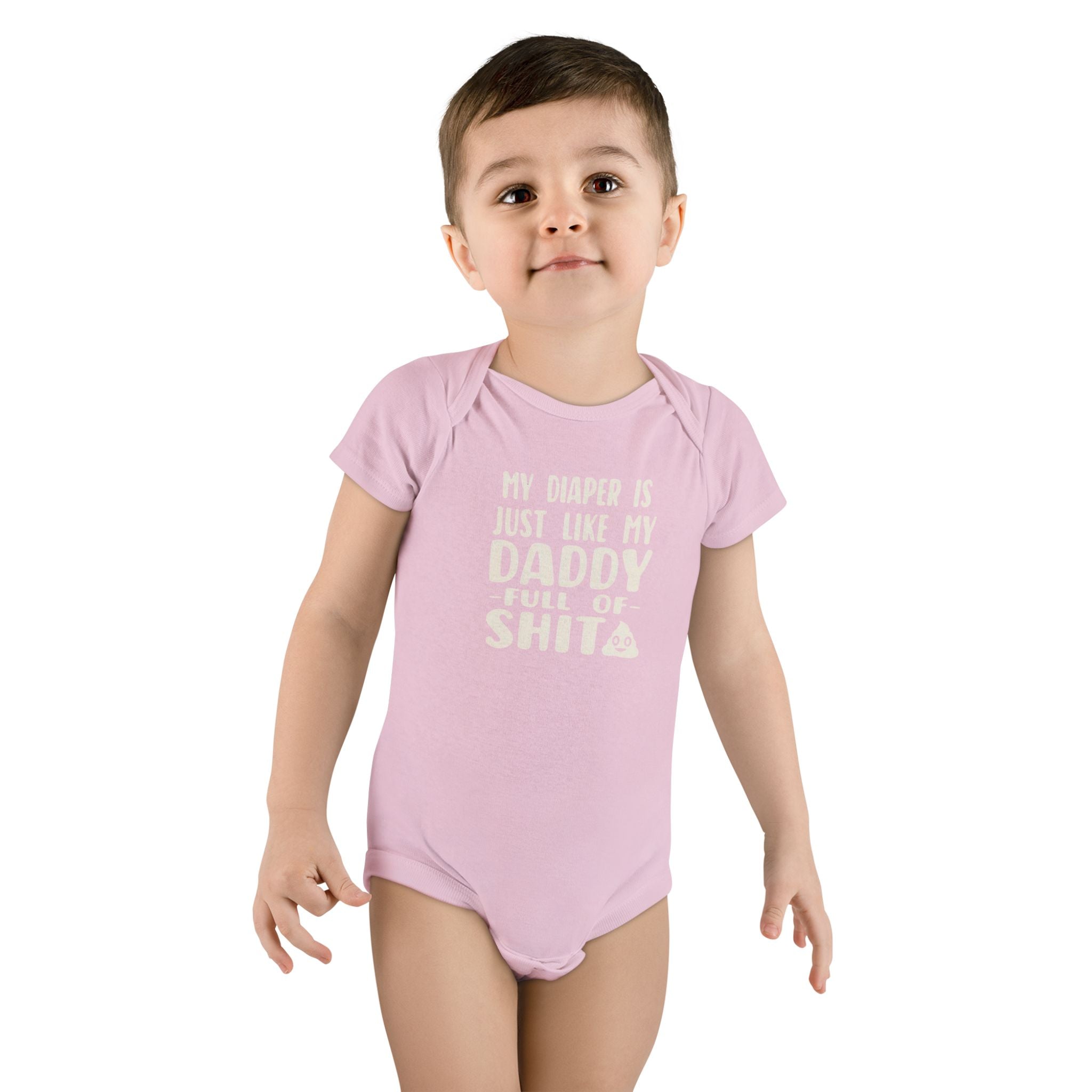 Funny Baby Onesie - My Diaper Is Just Like My Daddy Bodysuit | Hilarious Infant Clothes