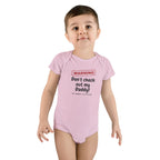 Funny Baby Onesie - Warning Dont Check Out My Daddy My Mummy Is A Psycho Bodysuit